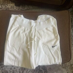 Nike Ivory Sweatpants with Dark Emblem